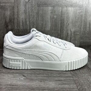 Puma Cali Court Match Sneakers Womens 10 Gray New Suede Platform 394942-08